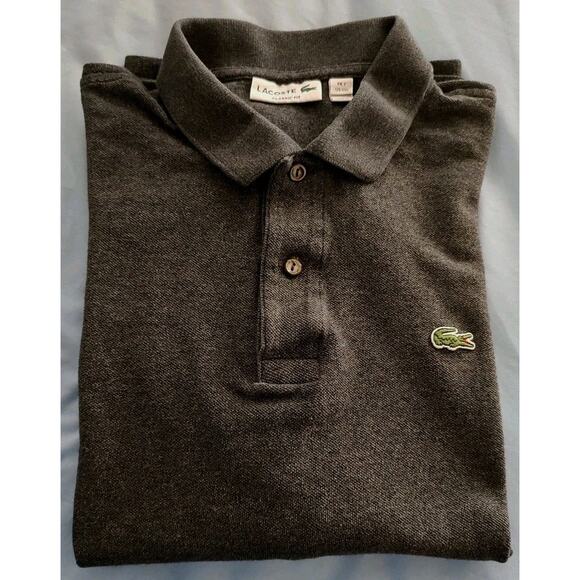 Men's Lacoste Charcoal Gray Polo - 2XL FR 7 - Picture 3 of 4
